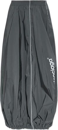 Balenciaga Rokken, Dames, Grijs, S, Katoen, Logo Rok