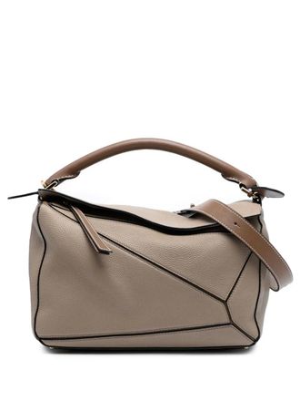 Loewe 2020 Medium Calfskin Puzzle satchel - women - Calf Leather - One Size - Brown