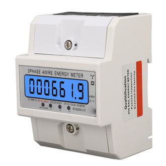 OEM Medidor De Energ&iacute;a Digital Trif&aacute;sico De 4 Hilos Dts6619-019 - Kwh, Riel Din De 35 Mm, Pantalla Lcd Retroiluminada, 3 X 127/220 Vca, 10-100 A, Carcasa 