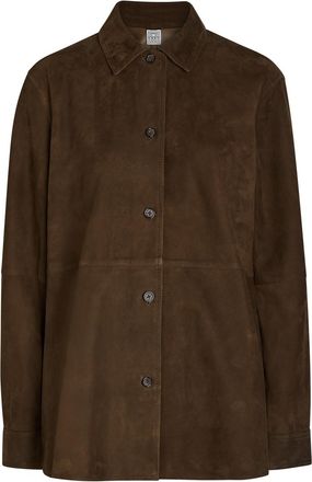 Toteme Suede Overshirt - Dark Brown - 34 (UK6 / XS)