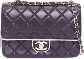 Chanel Black Leather 2025 Graphic Frame Mini Bag (Authentic Pre-Loved)