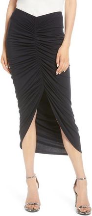 Bailey 44 Santorini Ruched Front Skirt in Midnight at Nordstrom, Size Large
