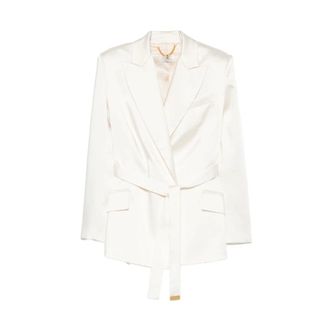 Elisabetta Franchi Dames, Jassen, Geel, Maat: M Leer