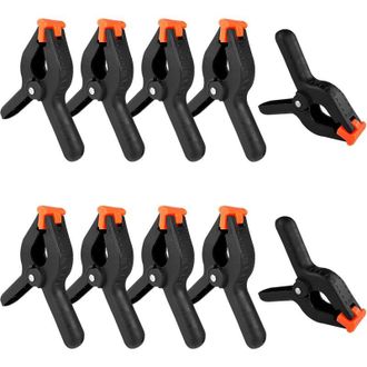 OEM Juego De 10 Abrazaderas De Resorte, Clips De 10 Cm, Abrazaderas Multiusos Negras, Abrazaderas De Agarre, Para Carpinter&iacute;a, Fotograf&iacute;a, Fondos, Jardine