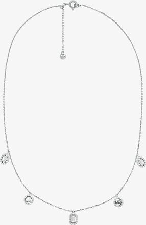 Michael Kors Precious Metal-Plated Sterling Silver Pav&eacute; Mixed Charms Necklace