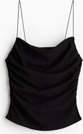 H&M Drapiertes Tr&auml;gertop - Schwarz