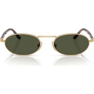 Persol 55mm Rectangular Sunglasses in Gold /Green at Nordstrom