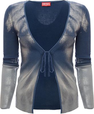 Diesel Womens Isolde Knitted Top in Blue Multi - Size Medium