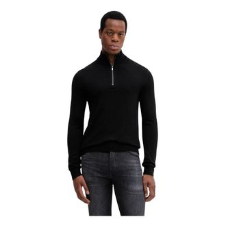 Michael Kors Maglione con mezza zip in lana - - Knitwear - Uomo - Nero - M