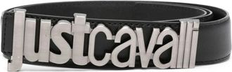 Just Cavalli Zwarte Riemen met Vitello Liscio Opaco - Heren - Riemen - Zwart - 100 CM - Leer - Accessoires