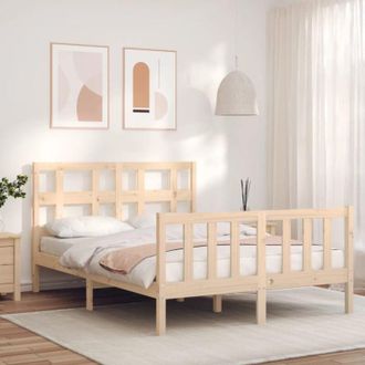 vidaXL Estructura De Cama Sin Colch&oacute;n Madera De Pino Maciza 120x200 Cm Vidaxl