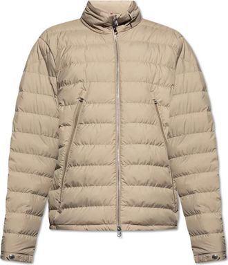 Moncler Heren, Jassen, Beige, Maat: 2XL Leer