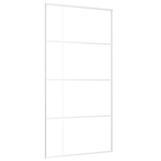 vidaXL Vidaxl - Puerta Corredera Esg Vidrio Y Aluminio Blanca 102,5x205 Cm