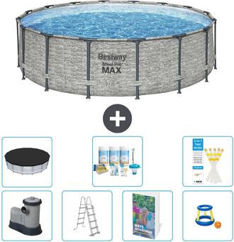 Bestway Piscina Bestway Steel Pro Max Redonda - 488x122 Cm - 8-piezas S548