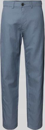 Selected Slim Fit Leinenhose aus Baumwoll-Leinen-Mix Modell MILES in Jeansblau, Gr&ouml;&szlig;e 30/32