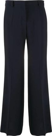 Alberto Biani Wijde Broeken - Dames - Wijde Broeken - Blauw - XS - Leer - Broeken