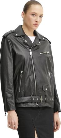 Liviana Conti Ramones Jacket - Dames - Leren en Su&egrave;de Jassen - Zwart - M - Katoen - Jassen
