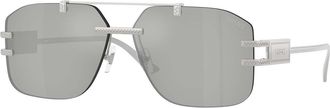 Versace VE2275 10008V Mens Sunglasses Silver Size 60