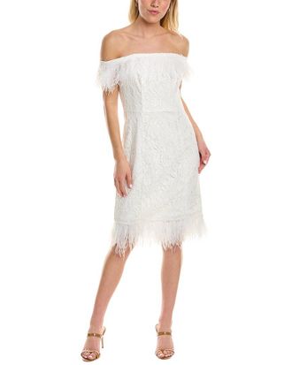 Aidan Mattox Aidan By Aidan Mattox Off-The-Shoulder Lace Sheath Dress