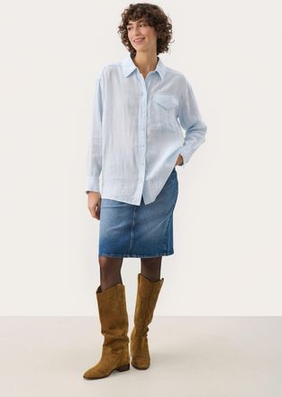 Part Two Overhemd met lang mouwen Oversize fit Ice Water light blue