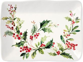 Certified International Holly & Vines Rectangular Platter
