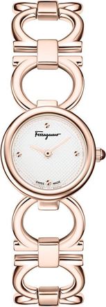 Ferragamo Double Gancini Bracelet Watch, 22.5mm in Rose Gold at Nordstrom Rack