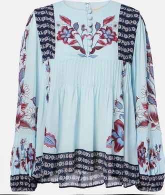 Farm Rio Marcelle pleated blouse