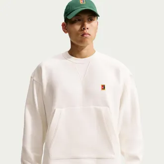Nike Mens Club Rules French Terry Crew-Neck Sweatshirt in White | IR0981-133