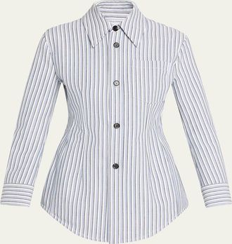 Bottega Veneta Structured Cotton Stripe Jacket
