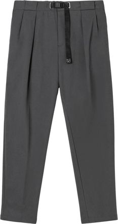 White Sand Broeken, Heren, Grijs, M, Katoen, Steve Pleated Military Twill Pant