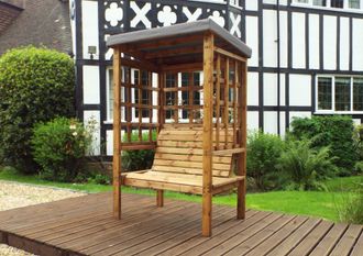 Charles Taylor Trading Bramham Two Seater Arbour Grey in Brown