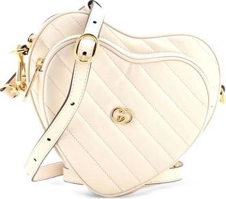 Gucci Diagonal gewatteerde leren schoudertas met GG-logo - Beige