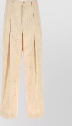 Dolce & Gabbana embroidered viscose blend tailored trousers