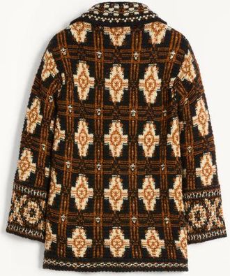 Valentino Giacca In Lana Con Motivo Geometrico Uomo MARRONE S