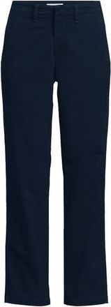 Lands End Mid Rise Classic Straight Leg Chino Ankle Pants in Radiant Navy at Nordstrom, Size 26W
