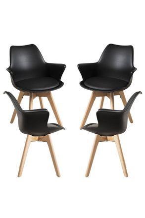 Regalos Miguel Packs Sillas Comedor - Pack 4 Sillones Synk - Negro