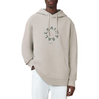 AllSaints Tierra Logo Graphic Hoodie in Slate Green at Nordstrom Rack, Size Large