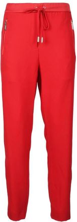 Costume National Trainingsbroeken - Dames - Sweatpants - Rood - XL - Polyester - Broeken