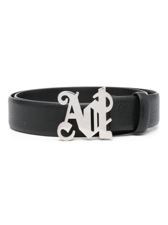 Palm Angels PA Monogram leather belt - men - Calf Leather - 85 - Black