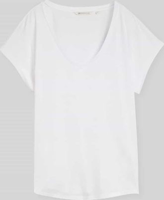 Tom Tailor Denim Relaxed Fit T-Shirt in Weiss, Gr&ouml;&szlig;e XS