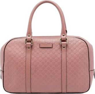 Gucci Pre-owned Satchel - Dames - Vintage Handtas - Roze - ONE Size - Leer - Vintage