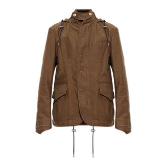 sacai Giacca con cappuccio staccabile - - Jackets - Uomo - Verde - L