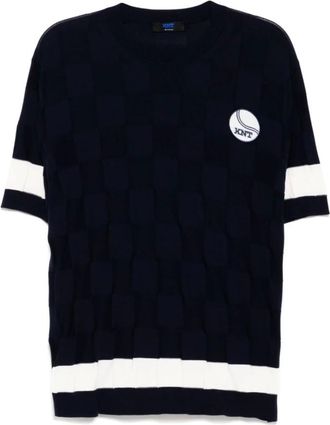 Kiton Navy Blue Crew Neck Jumper