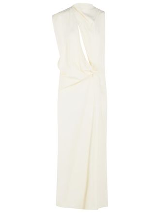 Sportmax Sportmax Ebbri Asymmetrical Ecru Viscose Dress