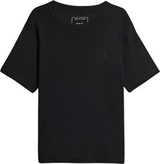 Yohji Yamamoto Slim Short Sleeve Tee - Heren - T-shirts - Zwart - S - Katoen - Tops