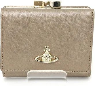 Vivienne Westwood Gold Leather Wallet (Tri-Fold) (Pre-Owned)