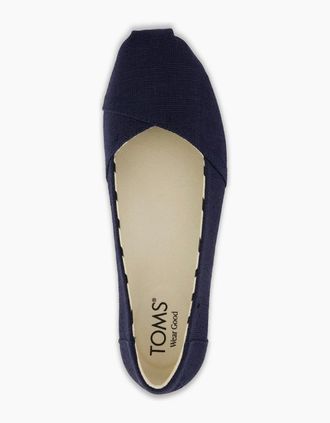 Toms Womens TOMS Alpargata Textile Womens Navy Trainers - Size: 8