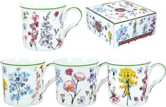 OEM Juego De 4 Tazas - Meadow Time (fbch)