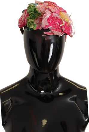 Dolce & Gabbana Multicolor Sequined Lurex Black Hair Womens Headband