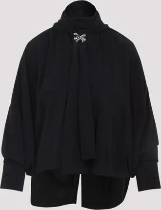 Max Mara Black Silk Top